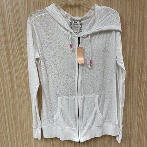 MV Sport White textured Hoodie size XXL